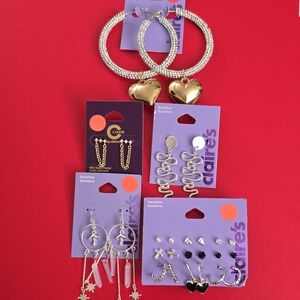 New Set of 5 Claire's Earrings Bundle
